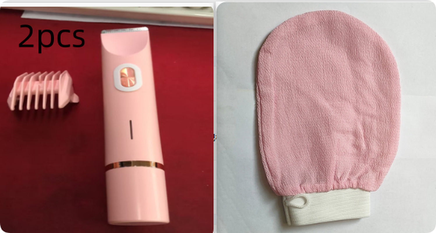 2 in 1 Hair Remover Women'S Double Head Shaver Private Pubic Hair Trimmer Electric Razor Wet Dry Electric Body Hair