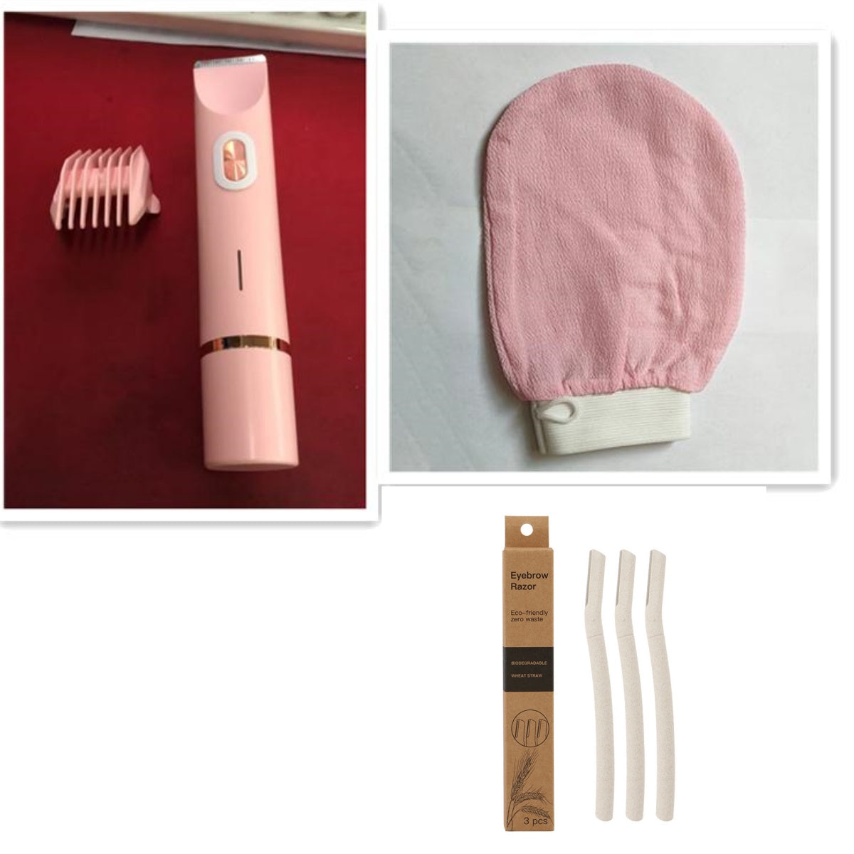 2 in 1 Hair Remover Women'S Double Head Shaver Private Pubic Hair Trimmer Electric Razor Wet Dry Electric Body Hair