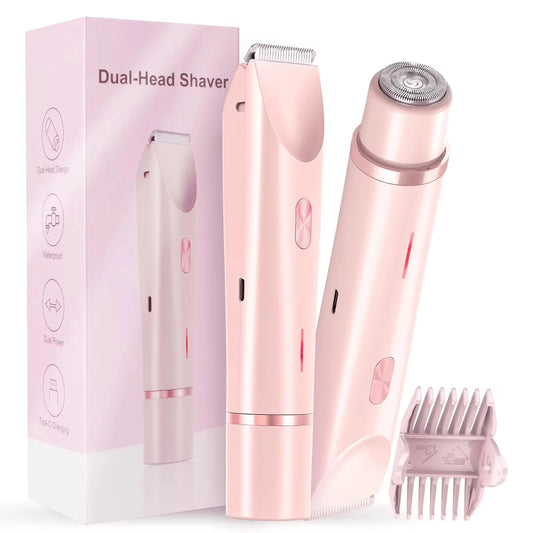 ✨Waterproof Rechargeable Double Headed Electric Shaver Mini Women Bikini Trimmer Body Hair Remover