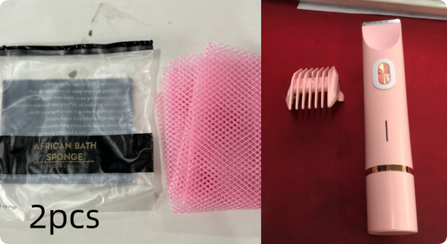 2 in 1 Hair Remover Women'S Double Head Shaver Private Pubic Hair Trimmer Electric Razor Wet Dry Electric Body Hair