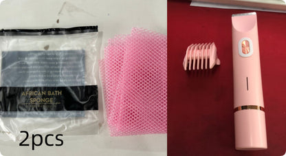 2 in 1 Hair Remover Women'S Double Head Shaver Private Pubic Hair Trimmer Electric Razor Wet Dry Electric Body Hair