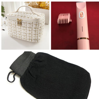 2 in 1 Hair Remover Women'S Double Head Shaver Private Pubic Hair Trimmer Electric Razor Wet Dry Electric Body Hair