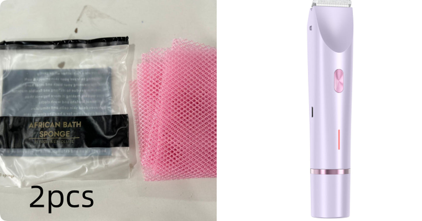 2 in 1 Hair Remover Women'S Double Head Shaver Private Pubic Hair Trimmer Electric Razor Wet Dry Electric Body Hair