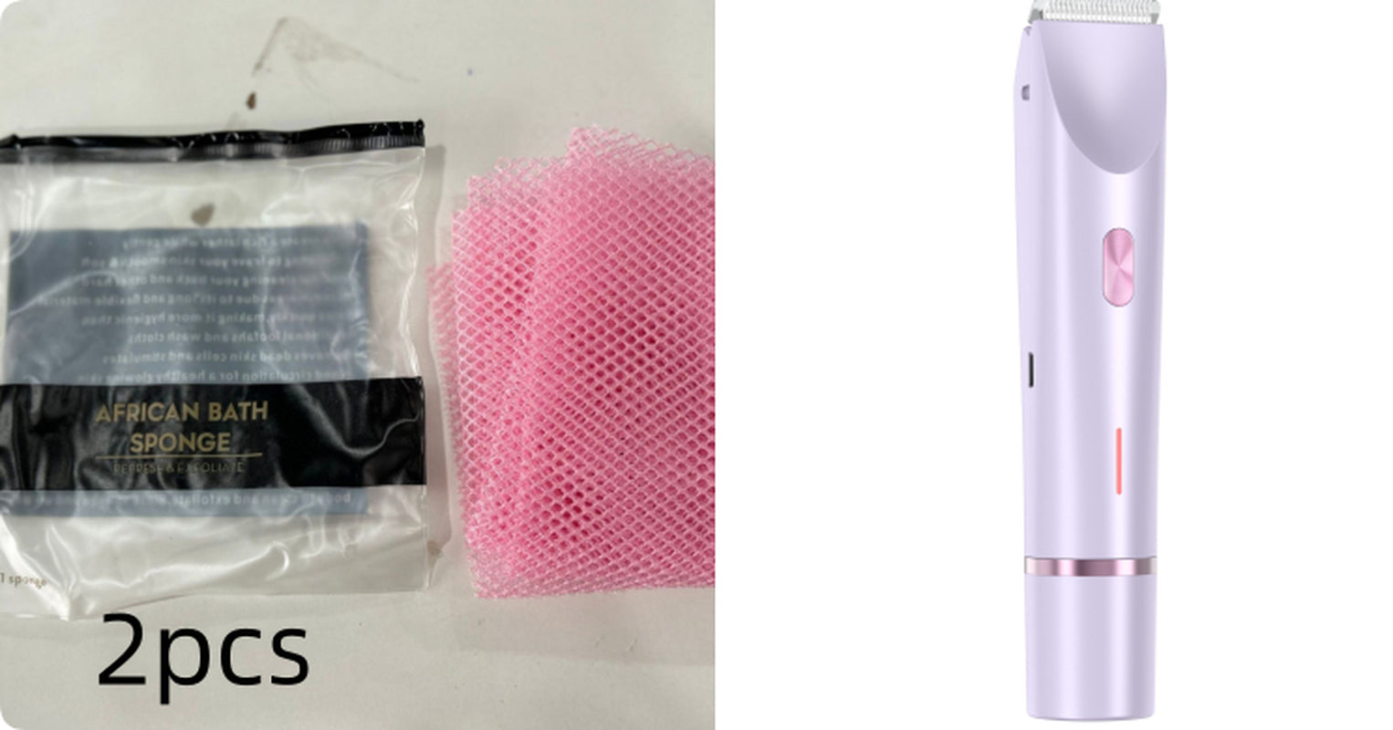 2 in 1 Hair Remover Women'S Double Head Shaver Private Pubic Hair Trimmer Electric Razor Wet Dry Electric Body Hair